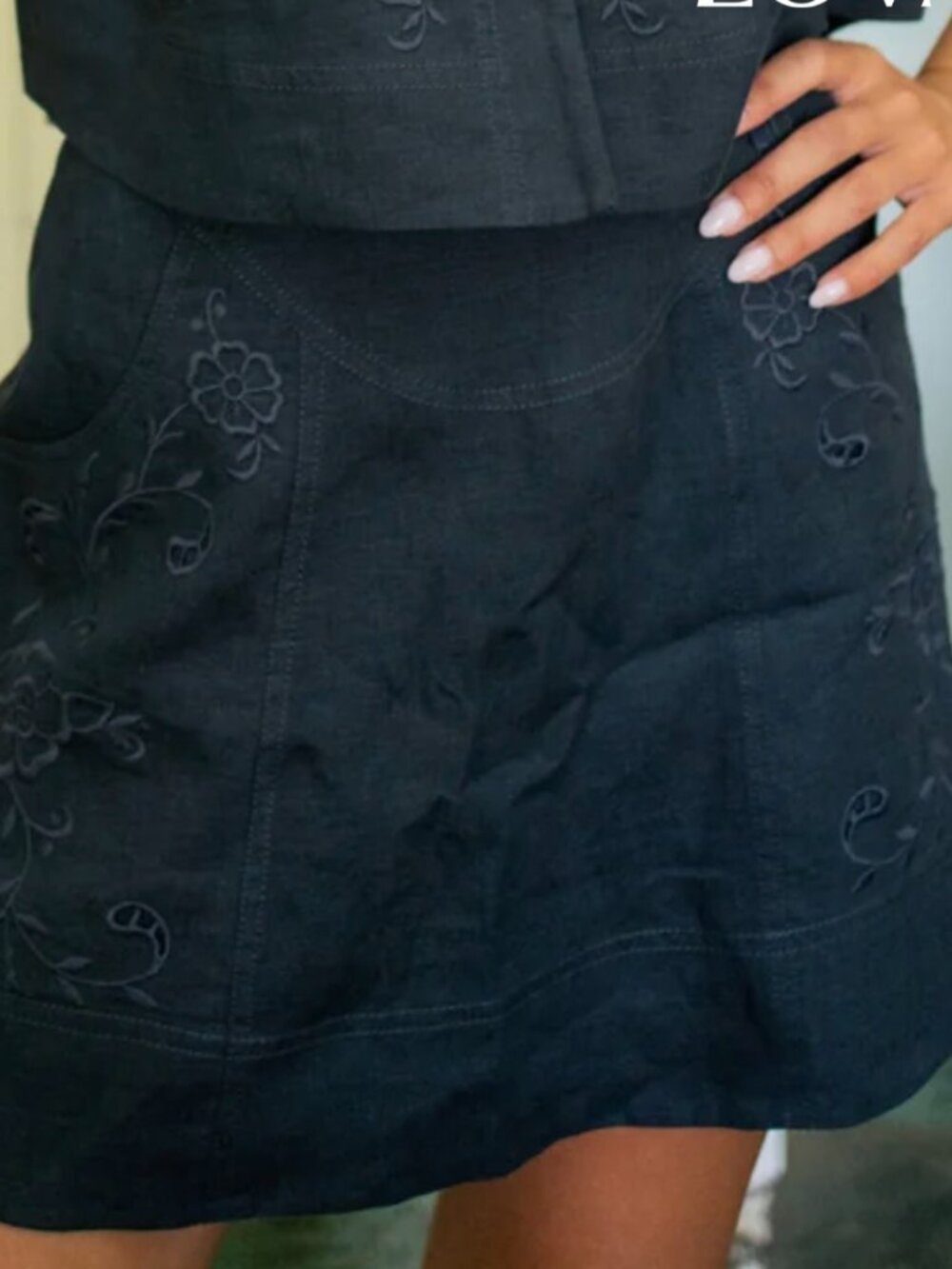 Lovaan Nina Linen Mini Skirt